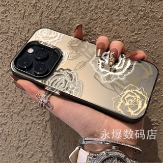 เคสโทรศัพท์มือถือ แบบนิ่ม ลายดอกกุหลาบ สไตล์เรโทร สําหรับ Apple Iphone 14promax 13pro 12 11 7p LKSM