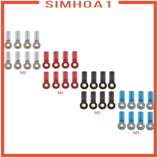 [Simhoa1] ข้อต่อก้านเชื่อม อลูมิเนียม M3 สีดํา สําหรับรถบังคับ 1/10 8 ชิ้น