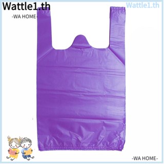 Wttle ถุงช้อปปิ้ง พลาสติก สีม่วง 12x20 นิ้ว แบบพกพา 50 ชิ้น