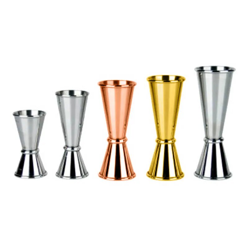 Japanese-Style Double Cocktail Jigger- Accurate Measure for Cocktail Recipes - Stainless Steel