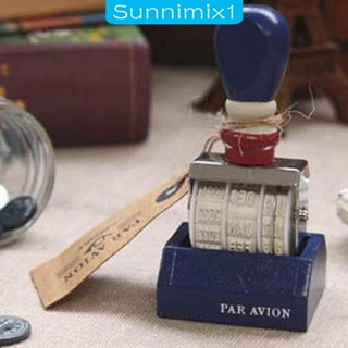 [Sunnimix1] แสตมป์วันที่ ลูกกลิ้ง ปรับได้ สําหรับงานฝีมือ DIY