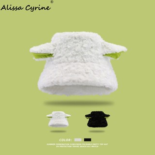 Spot Alissa Cyrine lamb ear lamb hat female autumn and winter cute plush sweet fisherman hat 0901hw