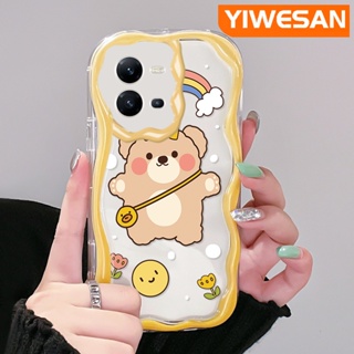 เคสโทรศัพท์มือถือ ซิลิโคนนิ่ม ใส กันกระแทก ลายการ์ตูนหมีน่ารัก สร้างสรรค์ สําหรับ VIVO V25 5G V25E X80 Lite V21E Y73 2020