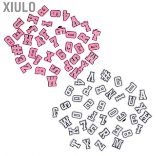 Xiulo Shoe Charm  Letter Number Design Decoration Shoes Charms PVC 37Pcs for Party