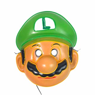 Super Mario Bros Led Luminous Mask Luigi Mario Game Anime Masquerade Party Performance Props Halloween Mask Toy