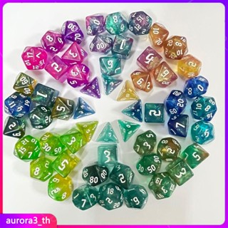 【ในการจัดส่ง】 7 ชิ้น/เซ็ตลูกเต๋าหลายเหลี่ยมสำหรับ Dnd Rpg 4 6 8 10 12 20 D4-d20