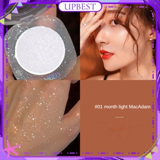 ♕ Vibely Diamond Mashed Potato High-gloss Powder Fine Glitter Pearlescent Monochrome Highlighter Plate Long Lasting Face Makeup 4 แบบที่ดีที่สุด