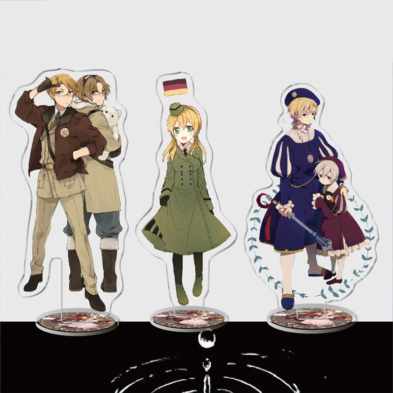 Hetalia Axis Powers Acrylic Standee รุ่นสําหรับโต๊ะรูปปั้นเรซิ่นอะคริลิคใส 2 ด้าน
