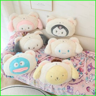 Yb2 Sanrio หมอนผ้าห่ม ตุ๊กตายัดไส้ Kuromi Melody Cinnamoroll Nap 2 in 1 ของเล่นสําหรับเด็กนักเรียน