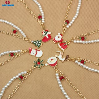 สร้อยข้อมือคริสต์มาสSanta Snowman Elk Snowflake Bellจี้สร้อยข้อมือทอมือปรับความยาวสร้อยข้อมือสร้อยข้อมือมิตรภาพคริสต์มาสสร้อยข้อมือผู้หญิงซินเธีย