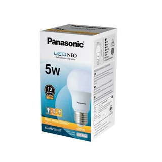 Panasonic หลอด LED 5W/470LM สีวอร์มไวท์   LDAHV5LH6T