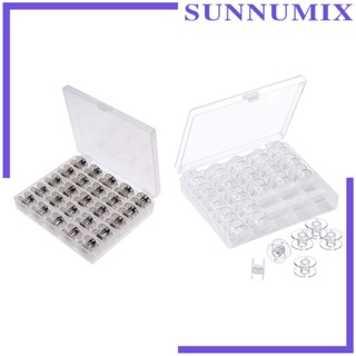 [Sunnimix] กล่องใส สําหรับใส่จัดเก็บกระสวยจักรเย็บผ้า 25 ชิ้น