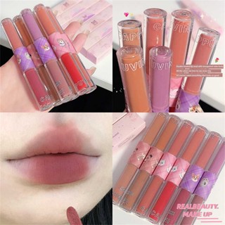 [COD] Cappuvini Double Head Cheese Mud Matte Mist Lip Glaze Non Staining Cup Mist Face Lip Colour Water Gloss Lip Mud Show White Mouth Red Girl [realbeauty]