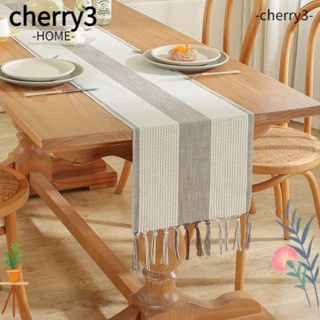 Cherry3 ผ้าปูโต๊ะ ผ้าโพลีเอสเตอร์ไฟเบอร์ 13*72 นิ้ว แฮนด์เมด ทําความสะอาดได้ สําหรับตกแต่งร้านอาหาร