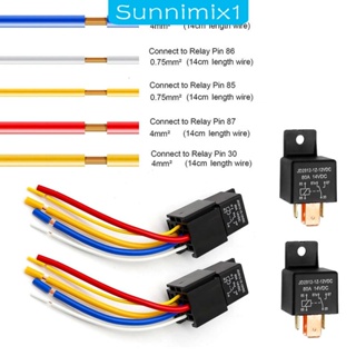 [Sunnimix1] รีเลย์รถยนต์ 80 แอมป์ 12V พร้อมสายรัด สําหรับเรือ รถตู้