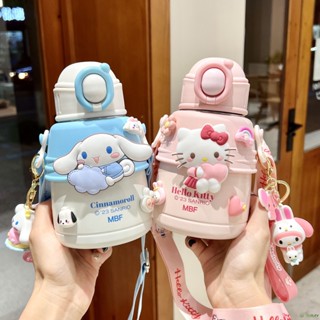 Kawaii Sanrio แก้วน้ําสุญญากาศ สเตนเลส 316 มีฉนวนกันความร้อน ลาย Cinnamoroll Pochacco