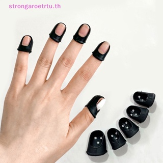 Strongaroetrtu ถุงมือป้องกันรังสียูวี Led สีดํา สําหรับทําเล็บ 1 ชิ้น