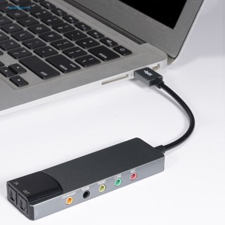 การ์ดเสียงอะนาล็อก 5.1 Usb พร้อมการ์ดเสียง Spdif ไฟเบอร์ออปติก สําหรับ Dts