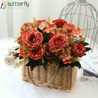 Buttterfly ดอกกุหลาบประดิษฐ์ DIY สําหรับงานแต่งงาน ฤดูใบไม้ร่วง