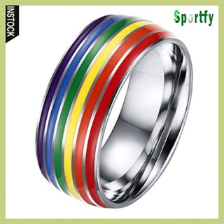 [lzdxwcke1] ธงชาติ สเตนเลส สีรุ้ง 8 มม. สําหรับผู้ชาย ผู้หญิง