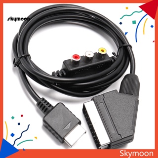 Skym* อะแดปเตอร์แปลงสายเคเบิ้ล RGB SCART AV RCA เอาท์พุต 2 in 1 18 ม.