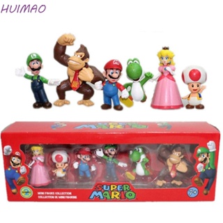 Huimao โมเดลฟิกเกอร์ อนิเมะ Super Mario Bros Super Mario สําหรับเก็บสะสม ของขวัญคริสต์มาส