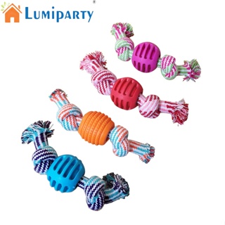 Lumiparty เชือกฝ้าย เคี้ยวได้ ของเล่นทําความสะอาดฟัน สําหรับสัตว์เลี้ยง สุนัข