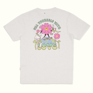  พิมพ์ลาย Pastel Life เสื้อยืดลาย Fill Your Self with Love (S)