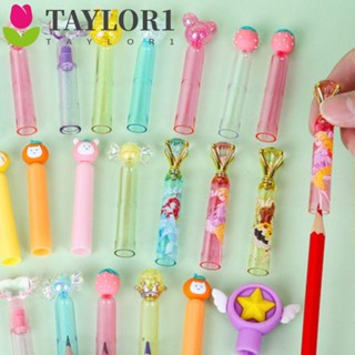 Taylor1 ฝาครอบดินสอ รูปมงกุฎหมีน่ารัก ของขวัญสําหรับเด็ก 3 ชิ้น