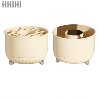 Hhihi Makeup Brush Holder Organizer  Space Saving Decorative 360 Rotating Drop Proof Storage Box for Bedroom