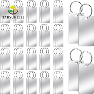 Tarsureth ป้ายแท็กเปล่า สเตนเลส ทรงสี่เหลี่ยมผืนผ้า สีเงิน สําหรับปั๊มเครื่องประดับ สุนัข