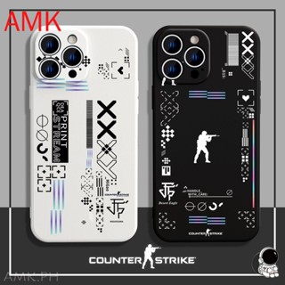 Amk เคสโทรศัพท์มือถือแบบใส กันรอยกล้อง ลาย CS GO แฟชั่น สําหรับ OPPO Find X2 X3 X5 X6 F9 A91 RENO 10 8T 8 3 A94 5F 5 A93 4G 4F 4 Lite 5Z 6Z 7Z 6 7 F11 PRO plus 4G 5G เคสโทรศัพท์ GNCMF