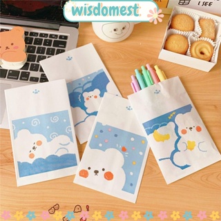 WISDOMEST ถุงกระดาษ ลายสก๊อต สําหรับใส่ของขวัญ 10 ชิ้น