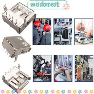 Wisdomest บอร์ดปลั๊กแจ็คเชื่อมต่อ USB Type A แนวนอน 90 องศา ไร้ขอบ PCB