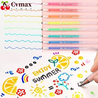 Cvmax ปากกาลูกลื่นหมึกเจลลี่ 1.0 มม. 12 สี 6 12 ชิ้น