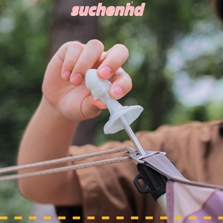 Suchenhd 4 ชิ้น ฝาครอบป้องกันฟ้าผ่า สําหรับเสาเพดาน, หลายสี TPR เต็นท์ เสาฟ้าผ่า ฝาครอบป้องกัน, จรวดจัดแต่งทรงผม เต็นท์เรืองแสง อุปกรณ์ตั้งแคมป์