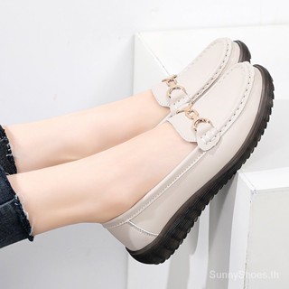 Zapatillas Mujer WNI2 รองเท้าโลฟเฟอร์ลําลอง หนังนิ่ม ส้นเตี้ย ระบายอากาศ แฟชั่นฤดูร้อน สําหรับผู้หญิง