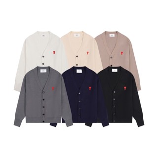 เสื้อกันหนาว แขนยาว ทรงหลวม ปักลาย สีแดง สไตล์ฮิปฮอป พลัสไซซ์ แฟชั่นเกาหลี สําหรับผู้ชาย พร้อมส่ง