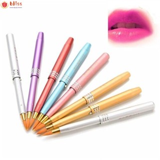 Blliss 12 ชิ้น / เซต ยืดหดได้ แปรงทาปาก ใยสังเคราะห์ แบบพกพา แปรงทาลิปกลอส