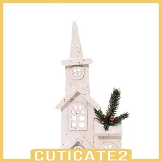 [Cuticate2] บ้านไม้ LED เรืองแสง สําหรับตกแต่งบ้าน เทศกาลคริสต์มาส