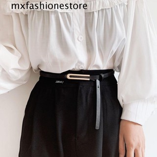 Mxfashione เข็มขัดแฟชั่น หัวเข็มขัดโลหะ ทรงสี่เหลี่ยม ปรับได้ สไตล์วินเทจ สําหรับผู้หญิง