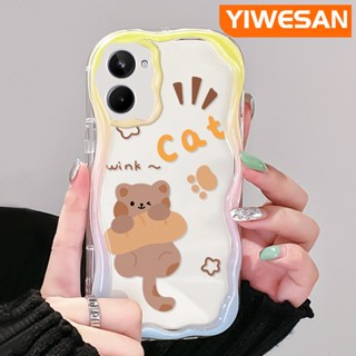 เคสโทรศัพท์มือถือ ซิลิกาเจลนิ่ม ใส กันกระแทก ลายแมวน่ารัก สําหรับ Realme 10