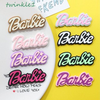 Twinkle1 จี้ตัวการ์ตูนบาร์บี้ PVC รูปตัวอักษร สําหรับตกแต่งรองเท้า DIY 10 ชิ้น