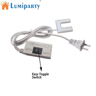 Lumiparty ไฟ Led 10 ดวง รูปตัว U พร้อมฐานแม่เหล็ก สําหรับจักรเย็บผ้า 110-250v ปลั๊ก Eu us