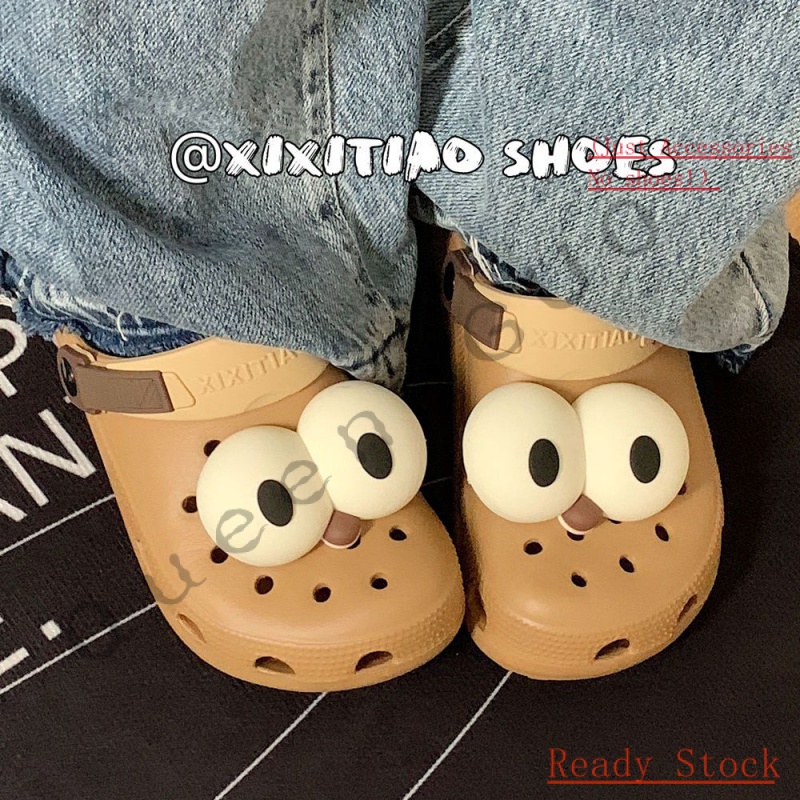 CROCS Jibbitz set（ไม่รวมรองเท้า）Cute funny big eyes อุปกรณ์เสริมหัวเข็มขัด น่ารัก สําหรับตกแต่งรองเท้า DIY