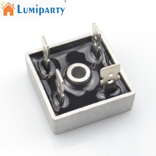 Lumiparty วงจรเรียงกระแสเต็มคลื่นแบบบริดจ์ Kbpc5010 พร้อมรูเมาท์ 50a 1000v พลังงานสูง กรอบโลหะ