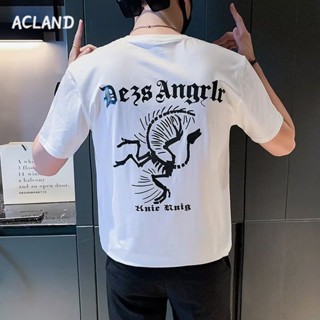 Acland เสื้อยืดผู้ชาย ผู้ชายเสื้อเชิ้ต เสื้อยืด ผ้านุ่ม ใส่สบาย ไม่หด ไม่ต้องรีด MTX2390KK5 36Z230909