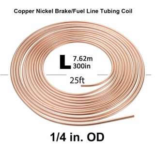 Od สายเบรก 1/4 นิ้ว 25 ฟุต กันสนิม แบบเปลี่ยน สําหรับรถยนต์