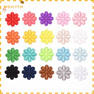 Moilyth แผ่นแพทช์รีดปักลายดอกไม้น่ารัก 4.2*4.2 ซม. สุ่มสี สําหรับรีดติดเสื้อผ้า กางเกง หมวก กางเกงยีน 60 ชิ้น