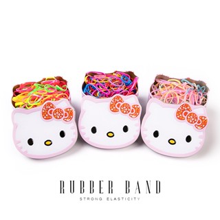 Hot Sale# Korean style childrens hair accessories iron boxed large capacity hair ring high elasticity small rubber band hair rope disposable head rope rubber band 8cc